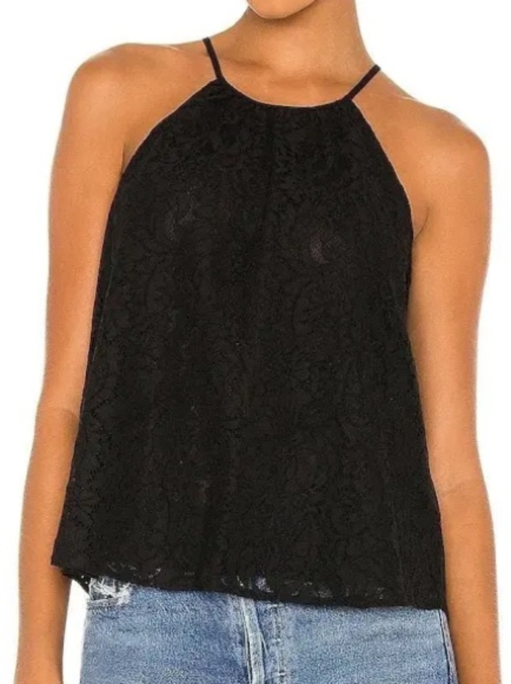 1. STATE Lace Halter Tank Top